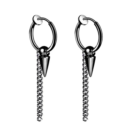 2pc Punk Stainless Steel Arrow Stud Earrings | Unisex Gothic Jewelry