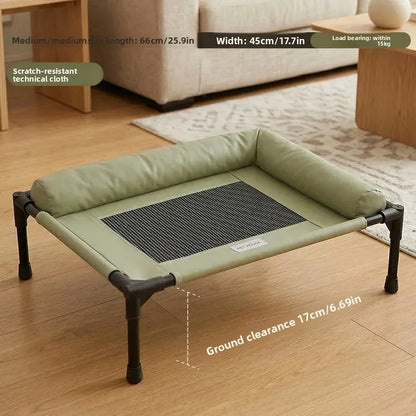 Summer Pet Folding Bed - Breathable & Moisture-Resistant Cat & Dog Bed for All Seasons