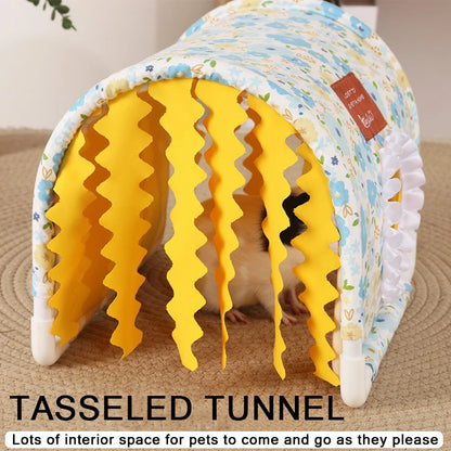 Small Animal Hideout Bed-Soft Pet House with Open Entrance,Safe Rounded Corners for Guinea Pigs/Hamsters/Rabbits-Decor Shelter