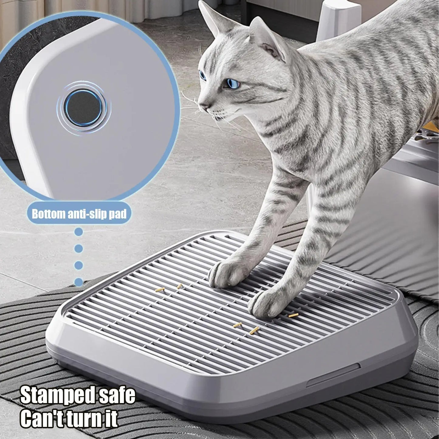 Litter Box Step Cat Litter Catcher Ramp Box Double Layer Elevated Tray With Filter Function Non-Slip Trapper Easy Cleaning tool