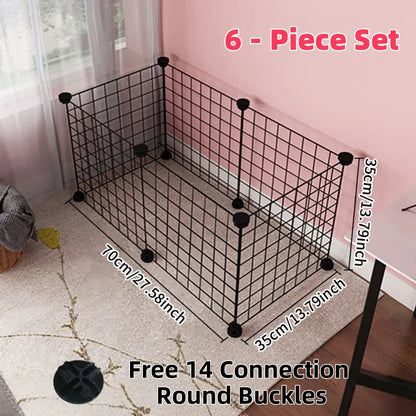 DIY Pet Fence Panels Simple Wire Mesh Panels for Rabbit Cat and Dog Cages Stackable Assembleable Fences Multi Functional Cages
