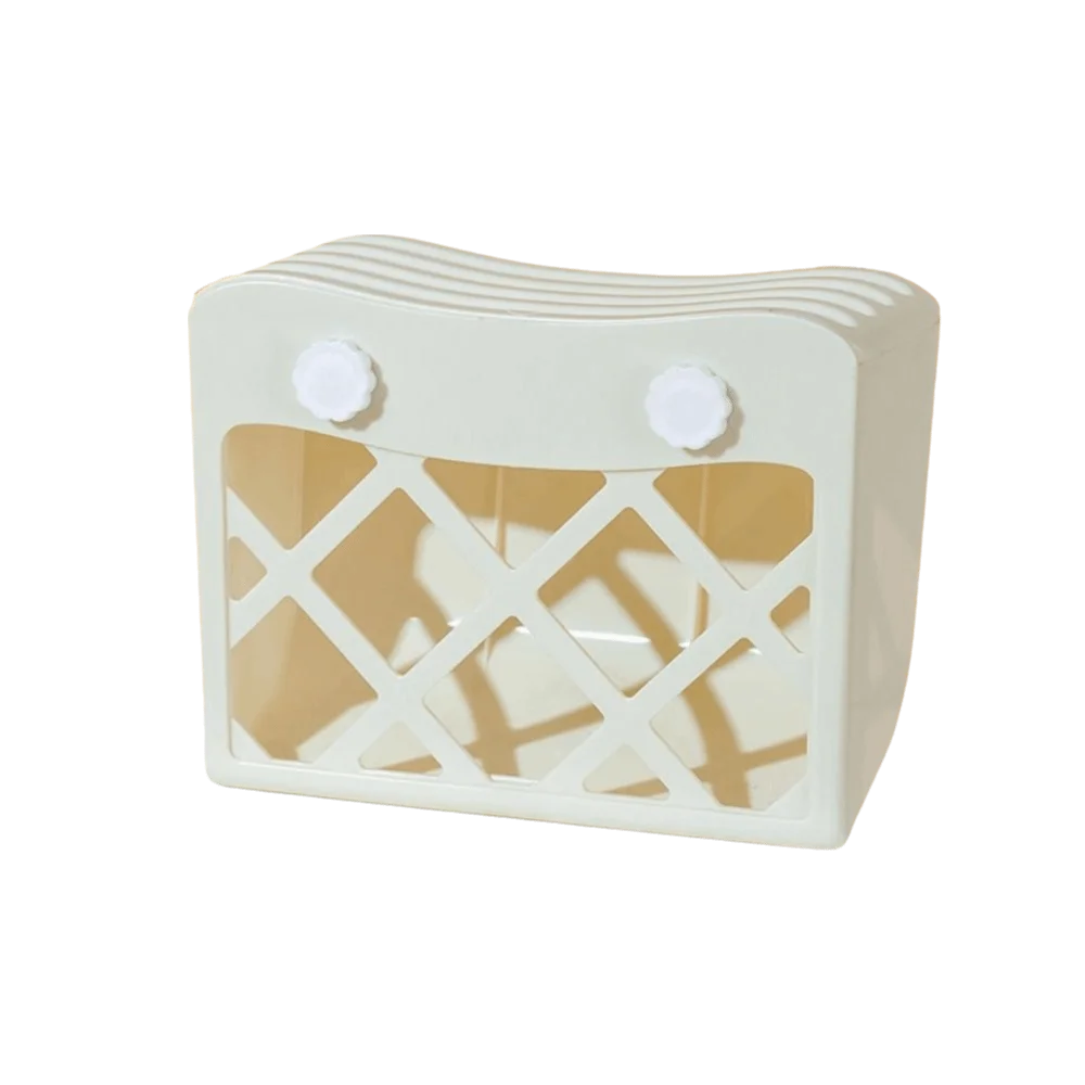Hanging Rabbit Hay Feeder Anti-tipping Large Capacity Rabbit Grass Rack with Lid Fixed Bunny Food Feeder Hamster Cage