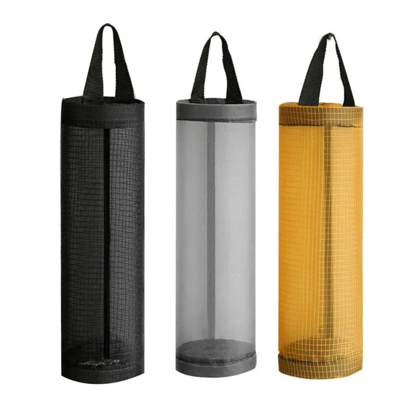 Wall Mount Grocery Bag Holder | Hanging Plastic Bag Dispenser for Kitchen Storage