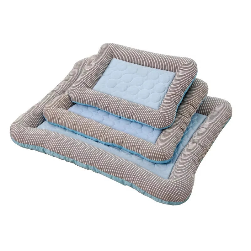 Cooling Pet Bed For Dogs Cats Ice Silk Material Cool Mat Soft Pet Blanket for Summer Sleeping Breathable Cat Sofa Supplies