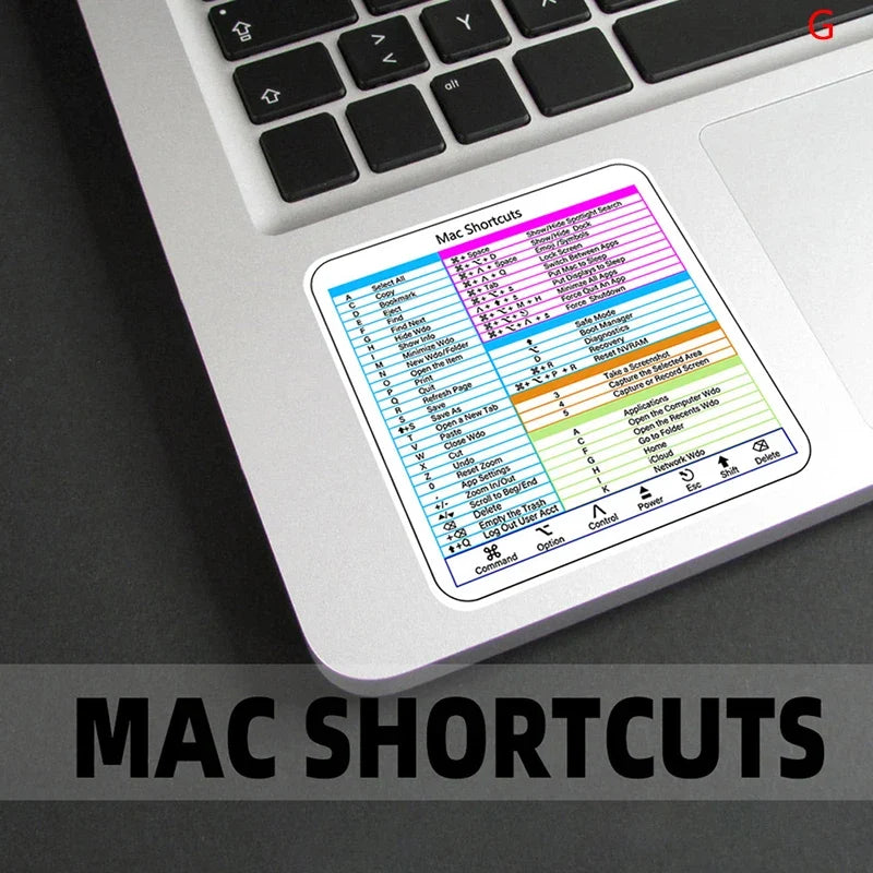 Windows PC Keyboard Shortcut Sticker | Quick Reference Decal for Laptop Desktop