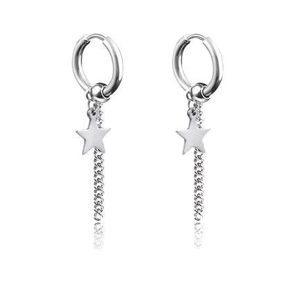 Fashion Punk Gothic Stainless Steel Drop Earrings | Unisex Stud Earrings for Men Women