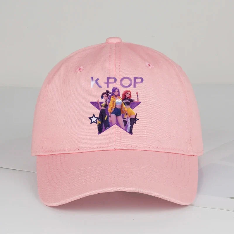 K-POP Cartoon Girl Group Baseball Cap | Unisex Retro Adjustable Dad Hat