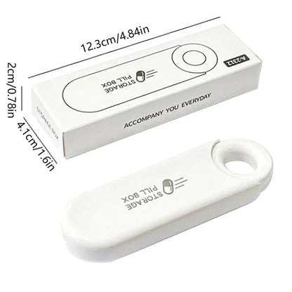 Portable 3-Compartment Pill Box | Travel Medicine Organizer