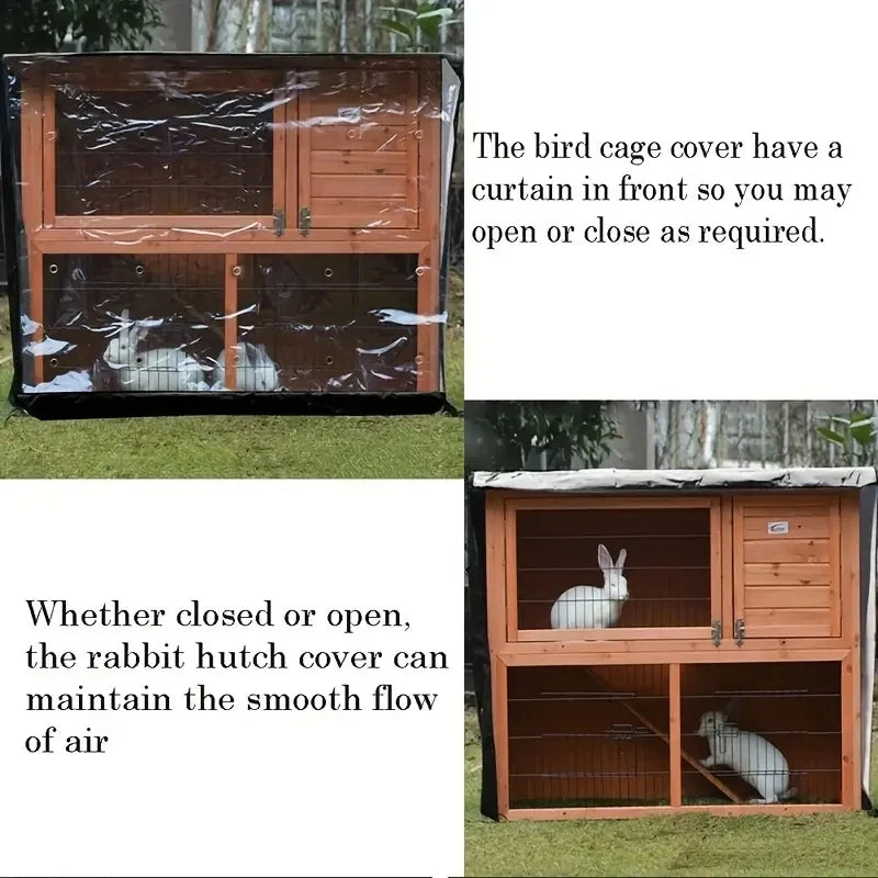 Heavy-Duty Rabbit Cover,Durable Oxford Fabric Rabbit Cover -All-Season Effective Protection,Scratch-Resistant Pet Cage Protector