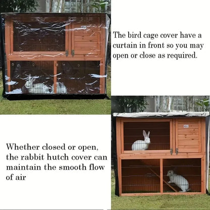 Heavy-Duty Rabbit Cover,Durable Oxford Fabric Rabbit Cover -All-Season Effective Protection,Scratch-Resistant Pet Cage Protector