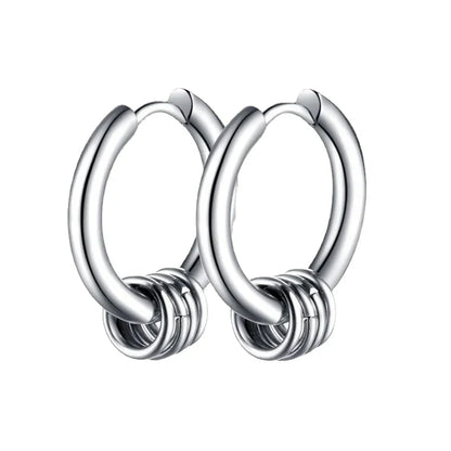 Fashion Punk Gothic Stainless Steel Drop Earrings | Unisex Stud Earrings for Men Women