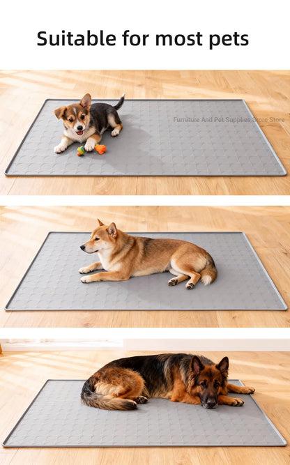 Pet Placemat Nonspill Easy to Clean Foldable Cat and Dog Feeding Mat Silicone Non-slip Waterproof Pet Mat