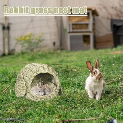 Bunny Grass House Hand Crafted Bunny Hut Comfortable Natural Grass Hideaway And Playhouse For Rabbits And Guinea Pigs Hut