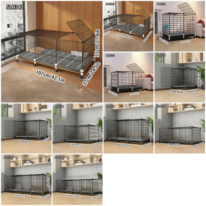 Large Indoor Rabbit Cage with Automatic Cleaning Toilet for Domestic Rabbits, Guinea Pigs, and Other Pets