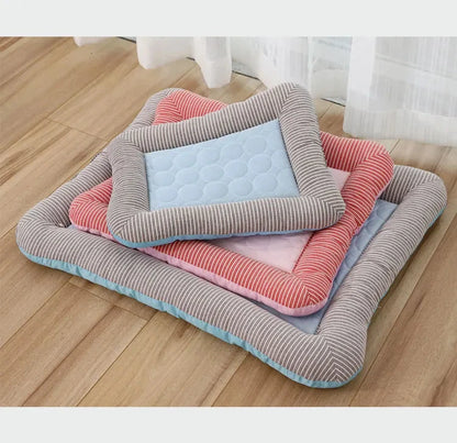 Cooling Pet Bed For Dogs Cats Ice Silk Material Cool Mat Soft Pet Blanket for Summer Sleeping Breathable Cat Sofa Supplies
