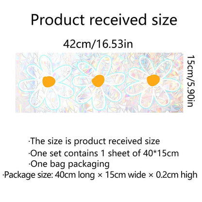 Daisy Flower Sun Catcher Stickers | Self Adhesive PVC Window Decal Suncatcher Rainbow Maker