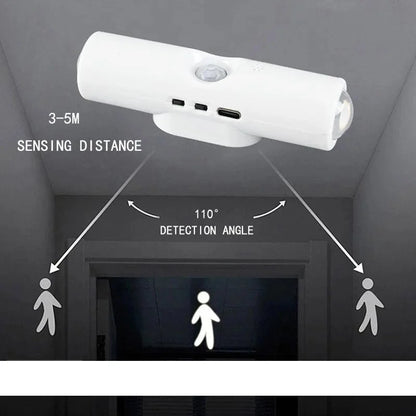 Smart RGB Gradient Night Light | Magnetic Motion Sensor Rechargeable Wall Lamp