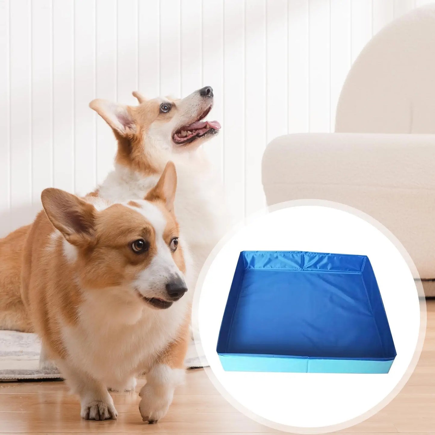 Pet Bath Pool PVC Foldable Wading Pool For Dog Anti-Slip Non-Inflatable Pet Puppy Bathing Tub For Small Puppy Cats Other Animals