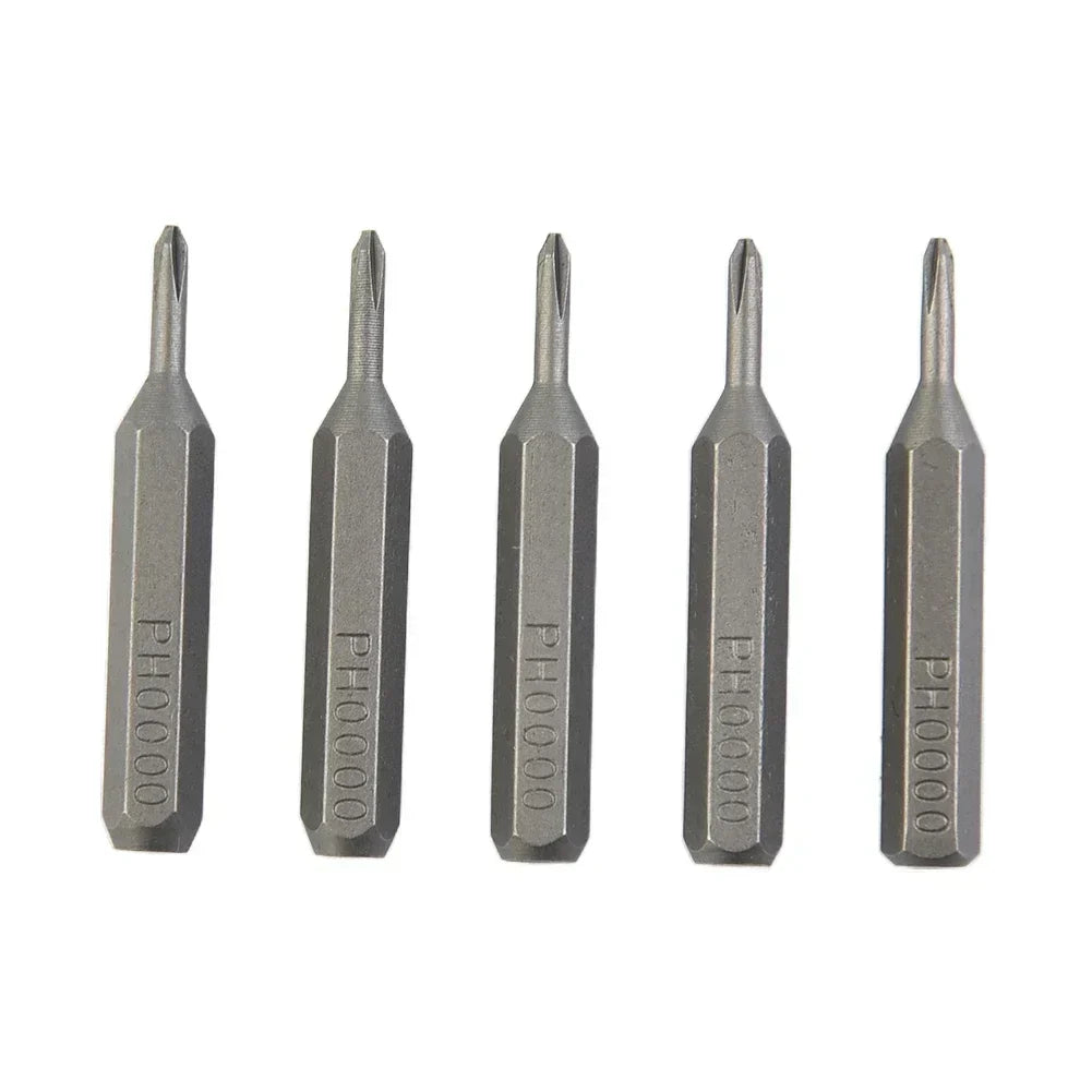 5pcs Cross Screwdriver Bit Set Magnetic Phillips Bits PH0000 to PH2 | 4mm Hex Shank Precision Hand Tools