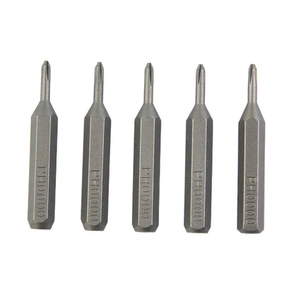 5pcs Cross Screwdriver Bit Set Magnetic Phillips Bits PH0000 to PH2 | 4mm Hex Shank Precision Hand Tools