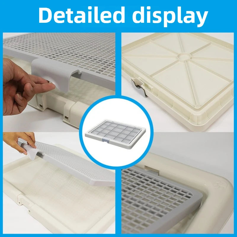 Pet Dogs Pee Training Tray Portable Dog Cleaning Tools Indoor Puppy Tray Toilet Diaper Easy To Clean Grid Like Pet Supplies