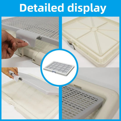 Pet Dogs Pee Training Tray Portable Dog Cleaning Tools Indoor Puppy Tray Toilet Diaper Easy To Clean Grid Like Pet Supplies