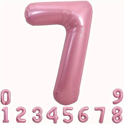 Pink Foil Number Balloon 40 inch | Birthday Party Decor