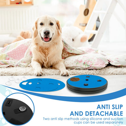 Round Dog Nail Scratch Board 360° Rotating Dog Scratch Pad with Snack Compartments Interactive Pet Toy Pet Supplies Accessories