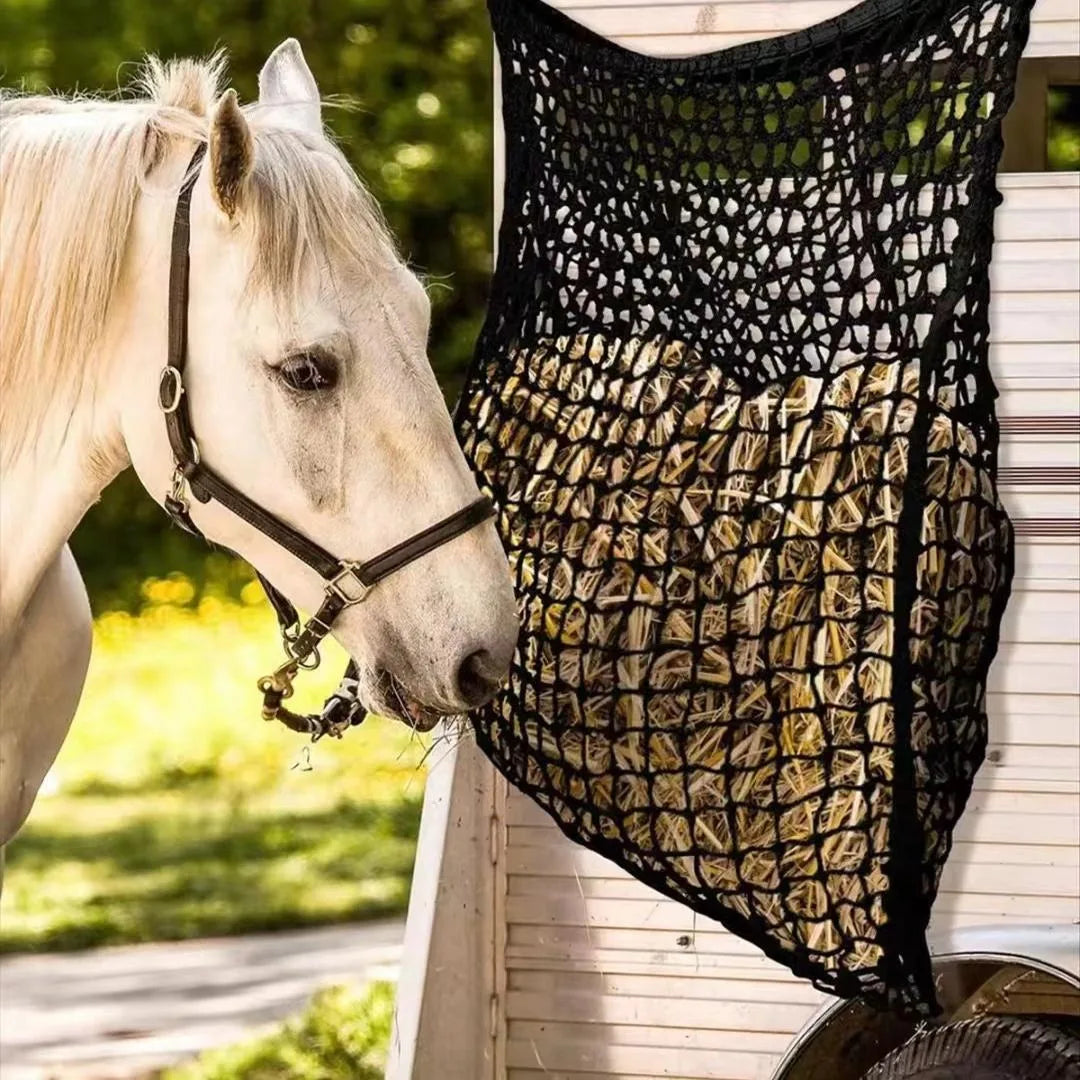 Hay Net for Horses Slow Feed Hay Bag for Horses Goat Sheep Large Capacity Hanging Hay Feeder Bag