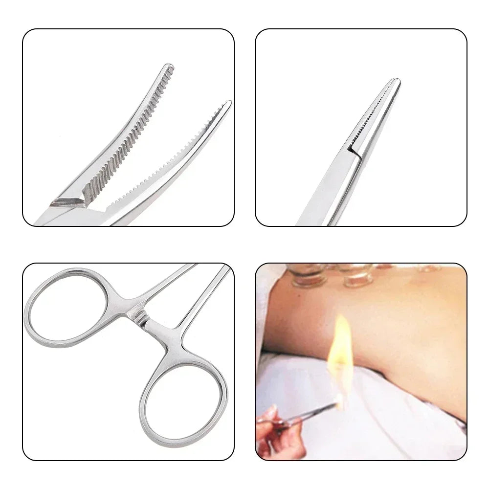 Stainless Steel Locking Forceps | Multi-Purpose Hemostatic Clamp for Fishing and Crafting