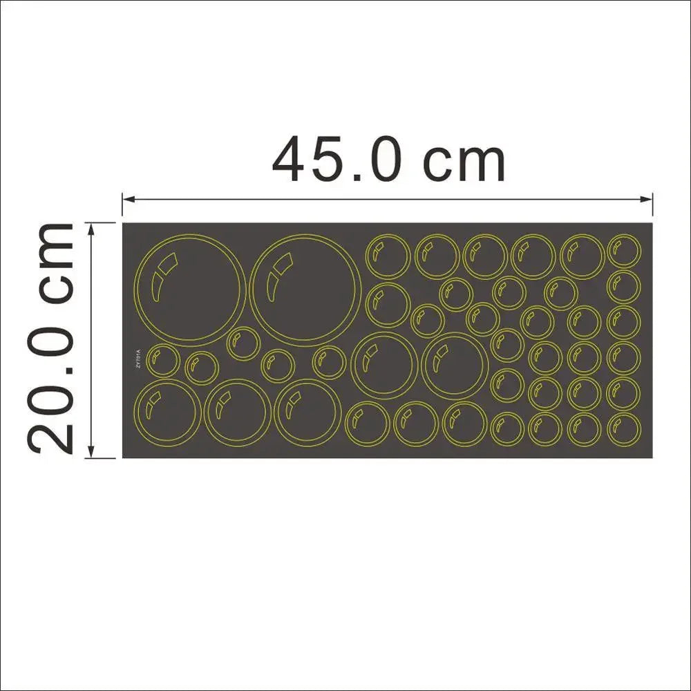 Removable Bubble Wall Stickers | Waterproof PVC Decals for Bathroom, Window & Kids Room