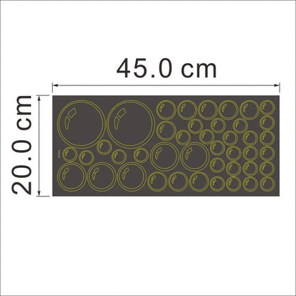 Removable Bubble Wall Stickers | Waterproof PVC Decals for Bathroom, Window & Kids Room