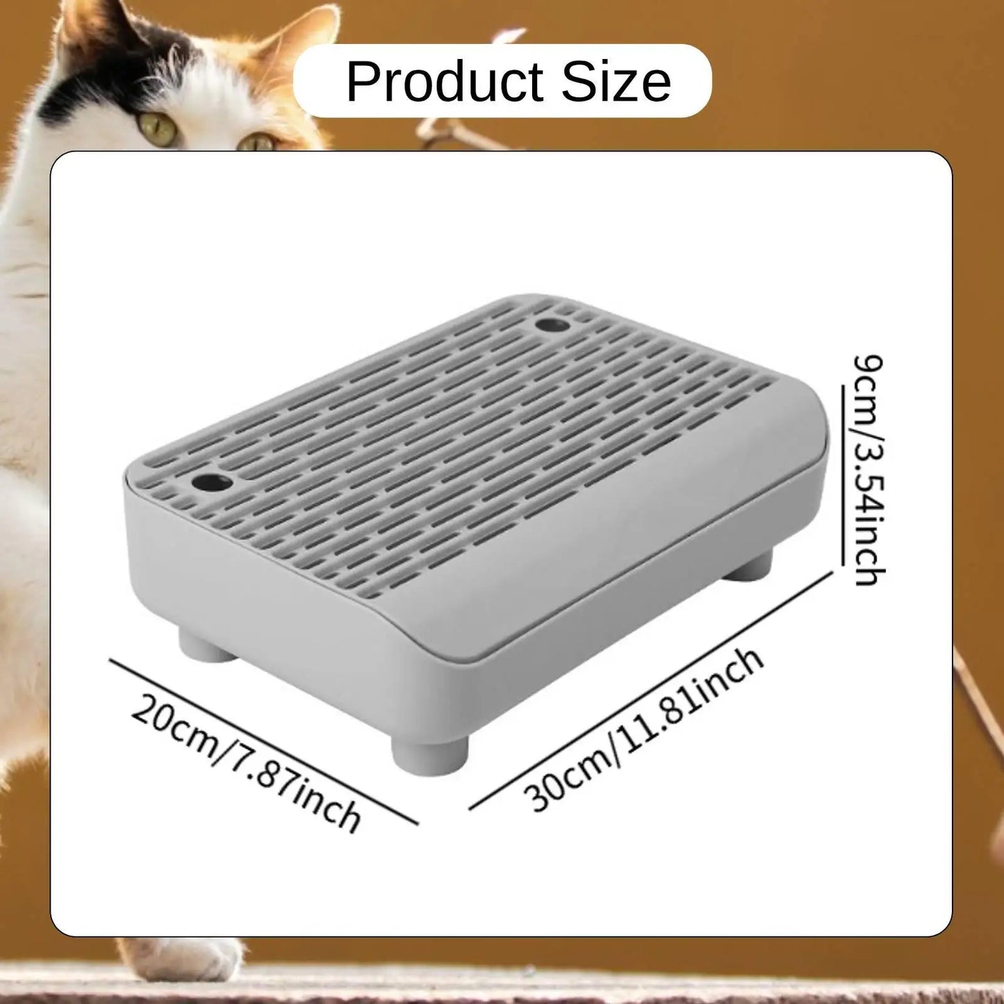 Cat Litter Box Step Non Slip Double Layer Washable Pad for Litter Box Cabinet for Cats