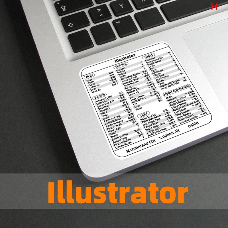 Windows PC Keyboard Shortcut Sticker | Quick Reference Decal for Laptop Desktop