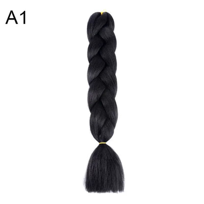 24-Inch Yaki Braids Ombre Jumbo Braiding Hair | Green Synthetic Hair Extensions for DIY Styles