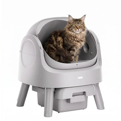 Automatic Litter Box, Self Cleaning Litter Box for Cats, Large Capacity Waste Bin, Open-Top Design, Low Noise Quiet, Custom