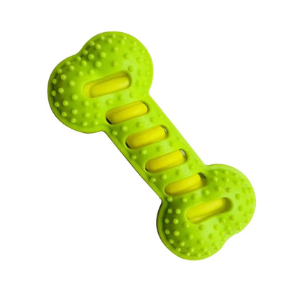 Dog Chew Toys for Aggressive Chewers, Squeaky Rubber Bone Toy, Interactive Pet Teeth Cleaning Toy for Small Medium Large Dogs
