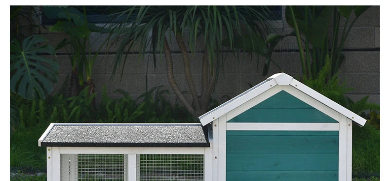 Rabbit Cage Anti Spray Urine Deluxe Double Drawer Rabbit Hutch Solid Wood Pigeon Coop Chicken Cage Bottom Mesh Outdoor