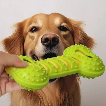 Dog Chew Toys for Aggressive Chewers, Squeaky Rubber Bone Toy, Interactive Pet Teeth Cleaning Toy for Small Medium Large Dogs