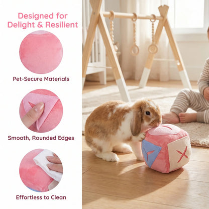 Rabbit Foraging Snuffle Ball Dispenser Rolling Slow Feeding Exercise Enrichment Interactive Indoor Bunny