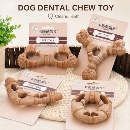 Dog Toy, Bone-Like Teething Stick, Durable, Tooth-Cleaning, Self-Entertaining and Boring, Small Dog-Shaped Pet Toy