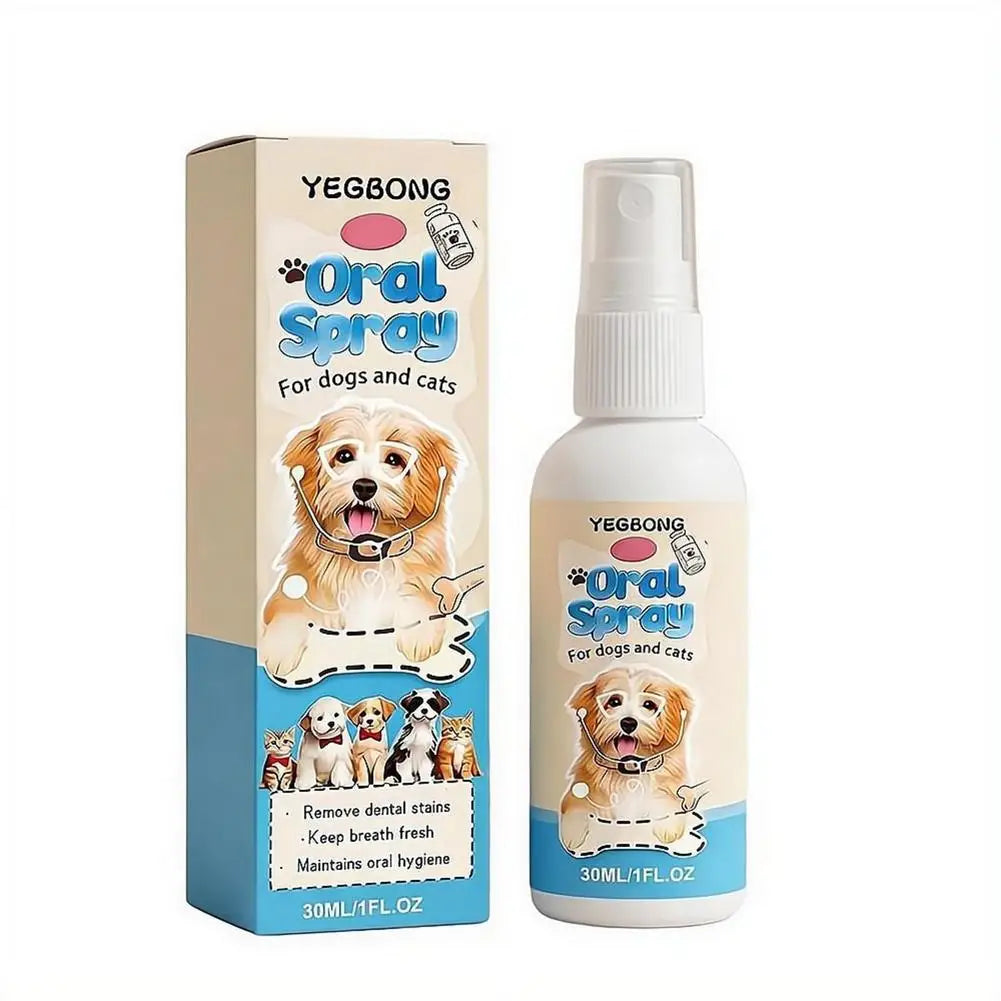 Pet Oral Hygiene Spray,Teeth Cleaning Spray & Breath Freshener, Helps Reduce Plaque and Tartar, Support Healthy Gums for Pets