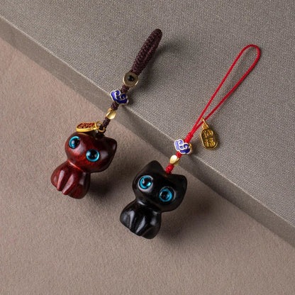 Sandalwood Scented Cat Keychain | Cute Phone Chain and Bag Pendant