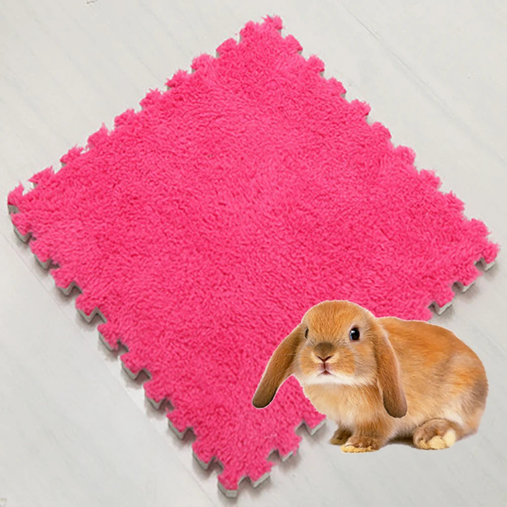12Pcs 11.8"x 11.8" Guinea Pig Cage Mat Washable Reusable Little Pet Bedding Cage Liner Soft Warm Rabbit Mat Do Not Machine Wash