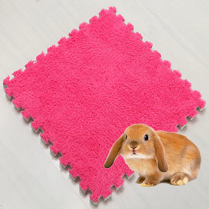 12Pcs 11.8"x 11.8" Guinea Pig Cage Mat Washable Reusable Little Pet Bedding Cage Liner Soft Warm Rabbit Mat Do Not Machine Wash