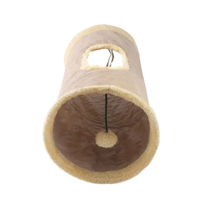 Collapsible Suede Fabric Puppy Kitten Rabbit Pet House Tunnel Holes Channel Tunnel Tube Cat Tunnel Pet Supplies Cat