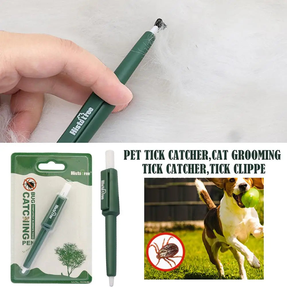 1 Pc Pet Tick Remover Tool Durable Family Pet Flea Control Waterproof Portable Rustproof Tick Removal Pen For Cat Dog And Humans