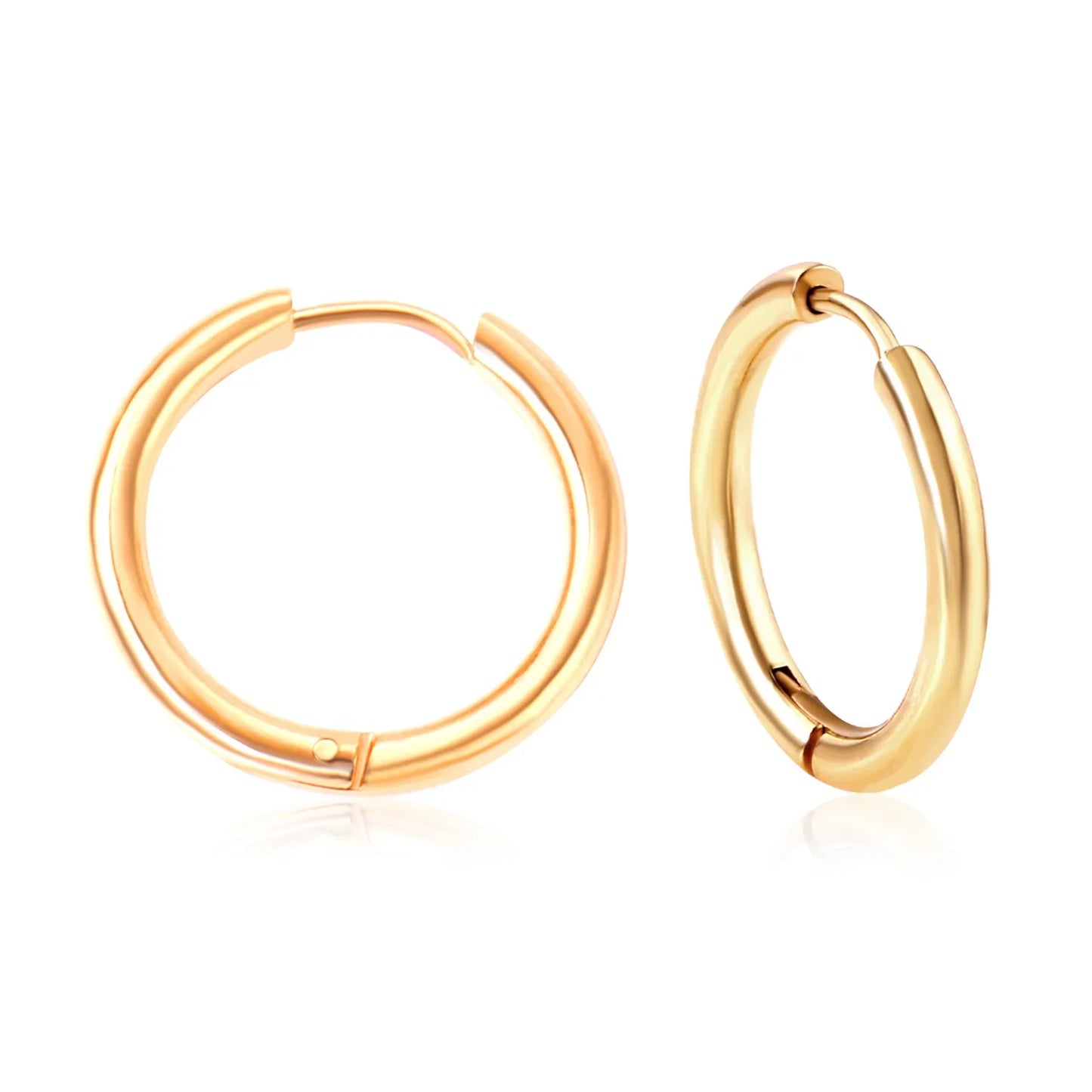 LUXUSTEEL U-Shaped and Geometric Hoop Earrings | Anti-Allergy Stainless Steel Earrings for Women and Men