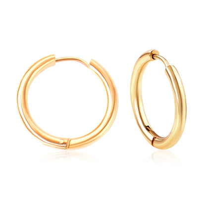 LUXUSTEEL U-Shaped and Geometric Hoop Earrings | Anti-Allergy Stainless Steel Earrings for Women and Men
