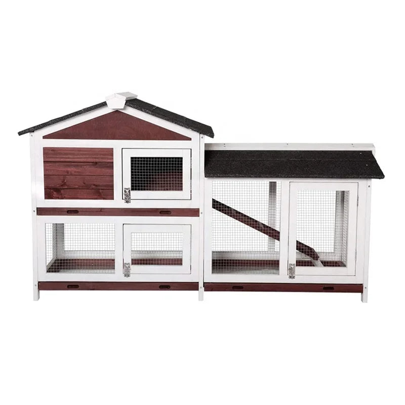Outdoor Solid Wood Large Pet House Bamboo Rabbit House Cages Coop Wooden Rabbits Hutch